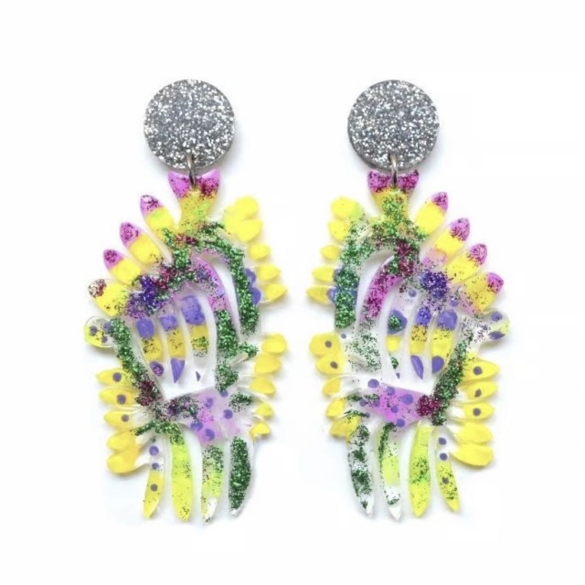 カラフルピアス/イエローグリッター ECJPJC0128