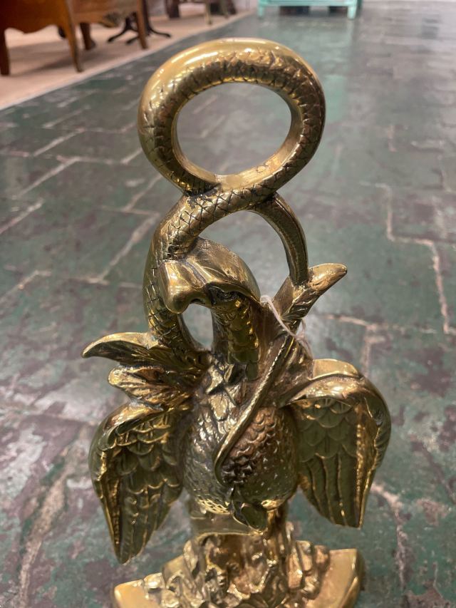 イギリス 1880年代 ブラス ドアストッパー