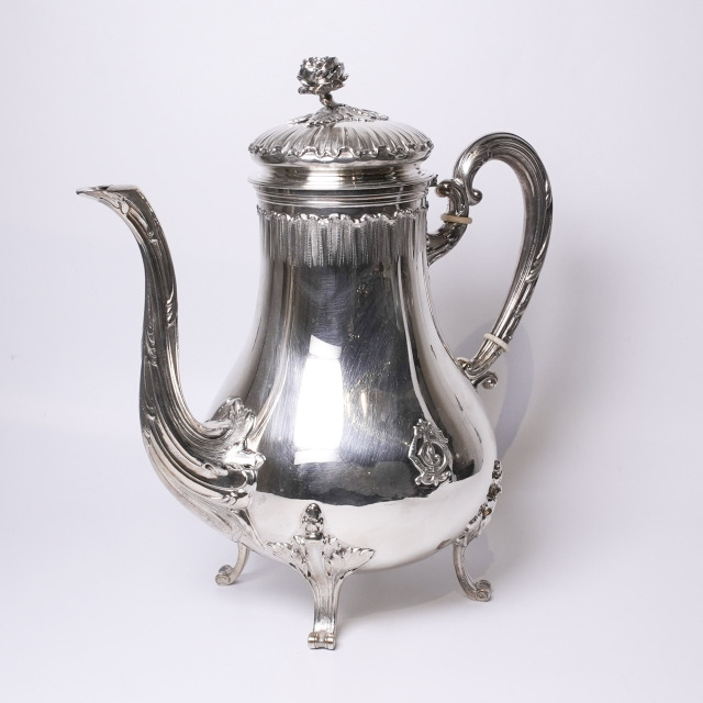 フランス 1890年代 フレンチシルバーコーヒーポット