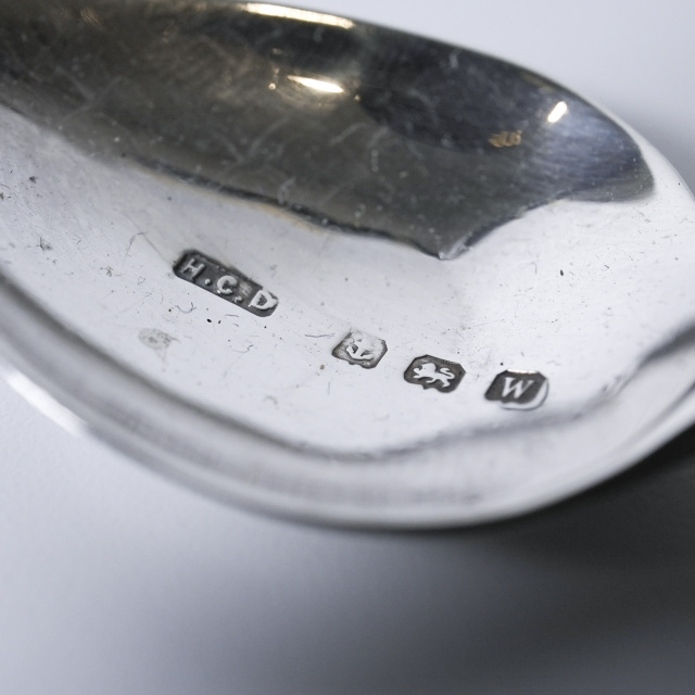 イギリス バーミンガム製 1921年 ティースプーン6本トングセット