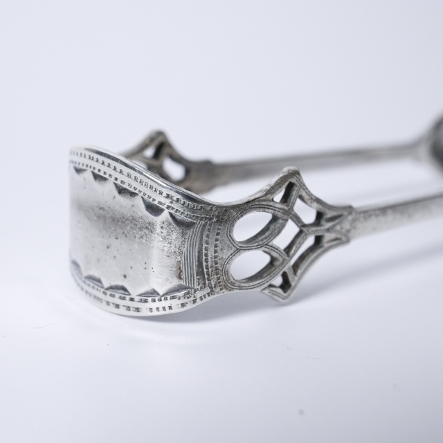 イギリス バーミンガム製 1921年 ティースプーン6本トングセット