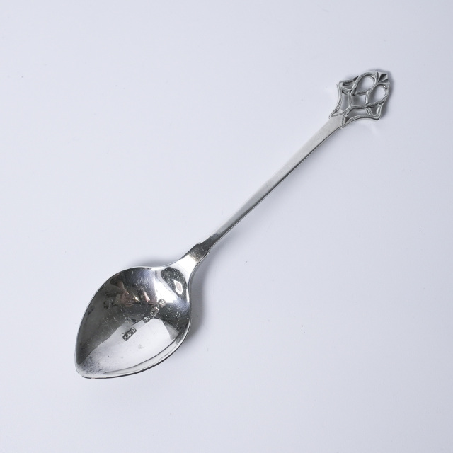 イギリス バーミンガム製 1921年 ティースプーン6本トングセット