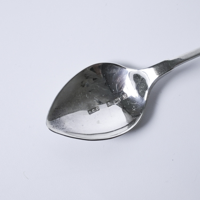 イギリス バーミンガム製 1921年 ティースプーン6本トングセット