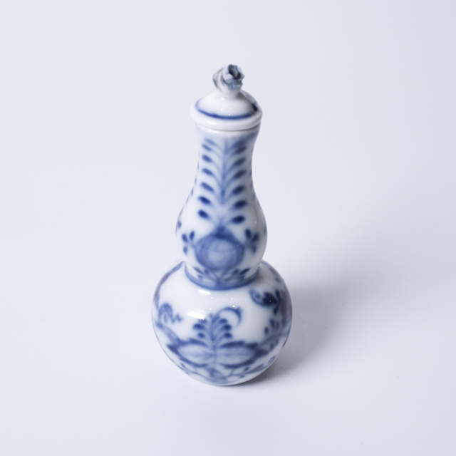 ドイツ 1880年 Meissen マイセン ブルーオニオン香水瓶