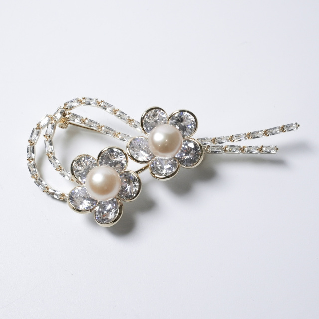 2000年代 ラインストーン ブローチ