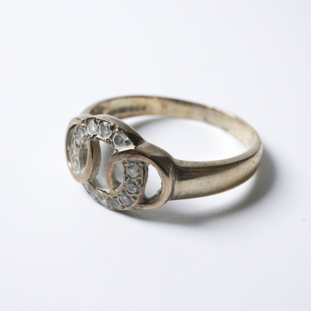 イギリス 1900年代 9Kゴールド サファイア アンティークジュエリー リング