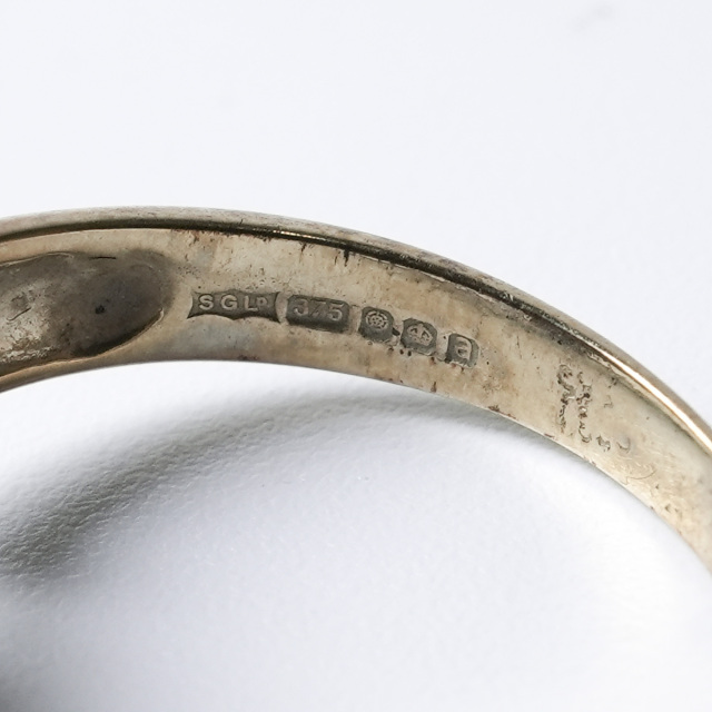 イギリス 1900年代 9Kゴールド ダイヤモンド アンティークジュエリー リング