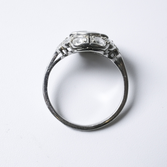 イギリス 1920年代 プラチナ ダイヤモンド アンティークジュエリー リング