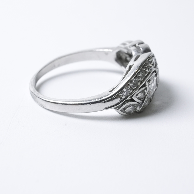イギリス 1920年代 プラチナ ダイヤモンド アンティークジュエリー リング