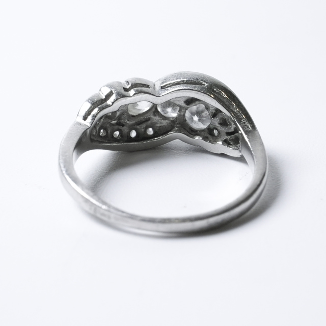 イギリス 1920年代 プラチナ ダイヤモンド アンティークジュエリー リング