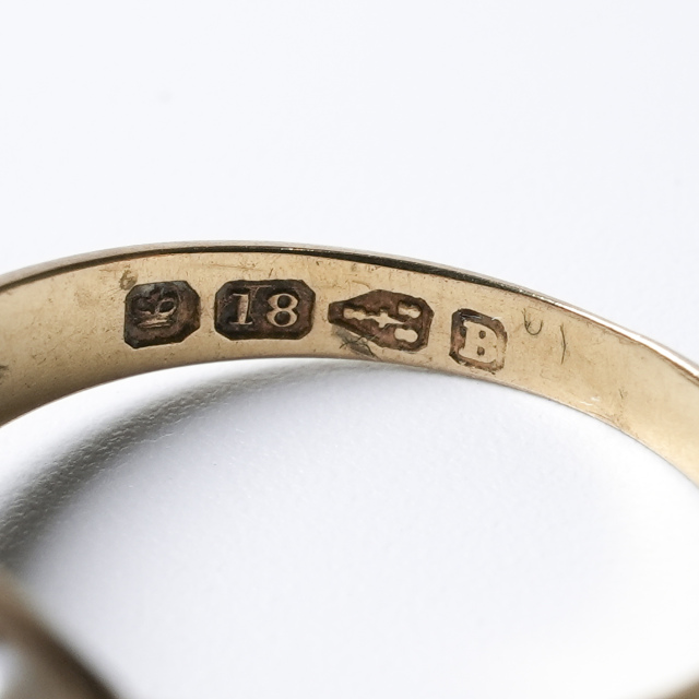 イギリス 1900年代 18Kゴールド ダイヤモンド アンティークジュエリー リング