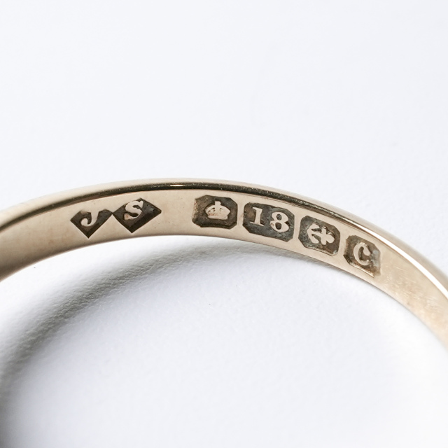 イギリス 1800年代 18Kゴールド エメラルド ダイヤモンド アンティークジュエリー リング