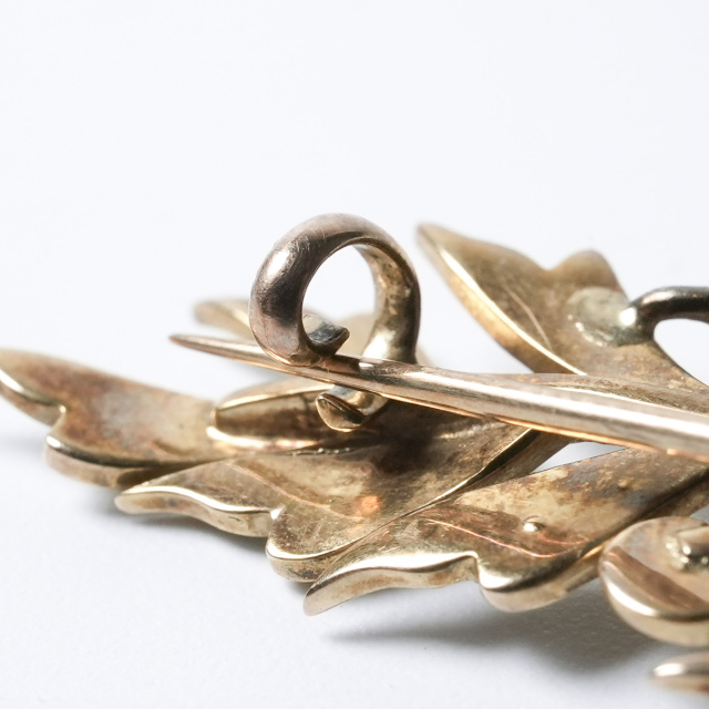 イギリス 1890年代 18Kゴールド アンティークジュエリー ブローチ