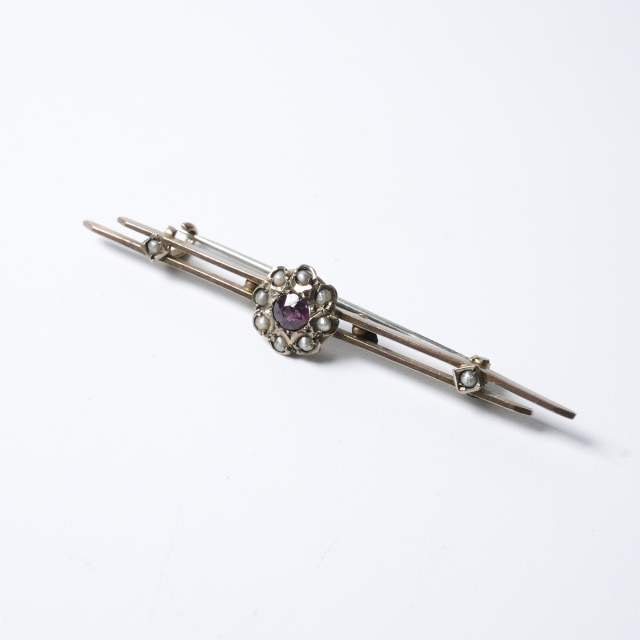 イギリス 1900年代 9Kゴールド アメジスト アンティークジュエリー