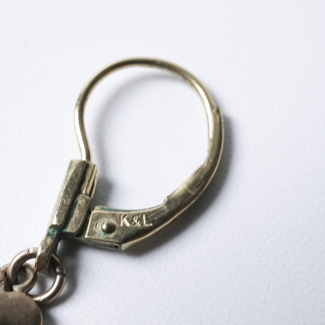 イギリス 1920年代 9Kゴールド カメオ アンティークジュエリー ピアス