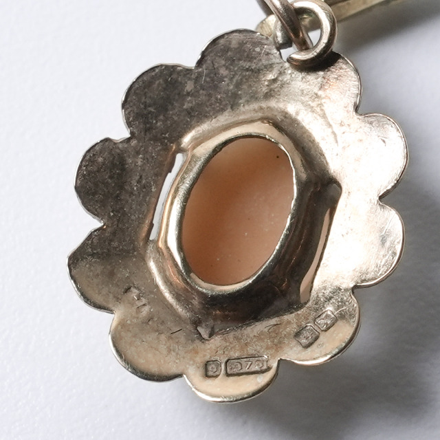 イギリス 1920年代 9Kゴールド カメオ アンティークジュエリー ピアス