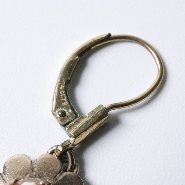 イギリス 1920年代 9Kゴールド カメオ アンティークジュエリー ピアス