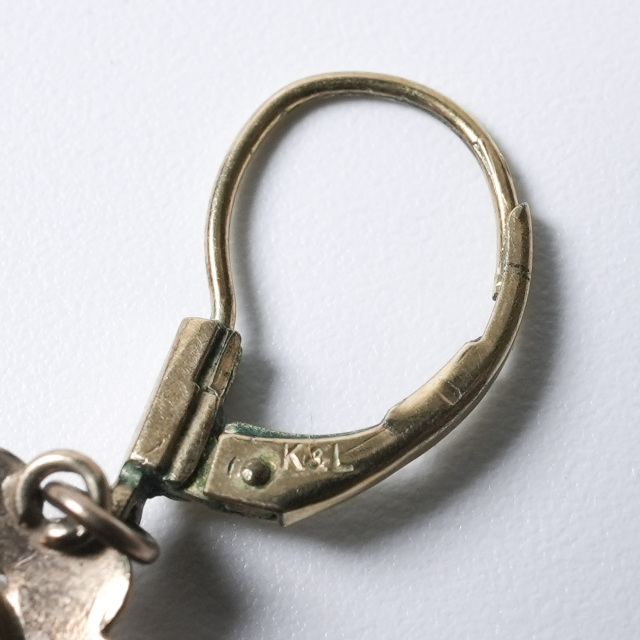 イギリス 1920年代 9Kゴールド カメオ アンティークジュエリー ピアス