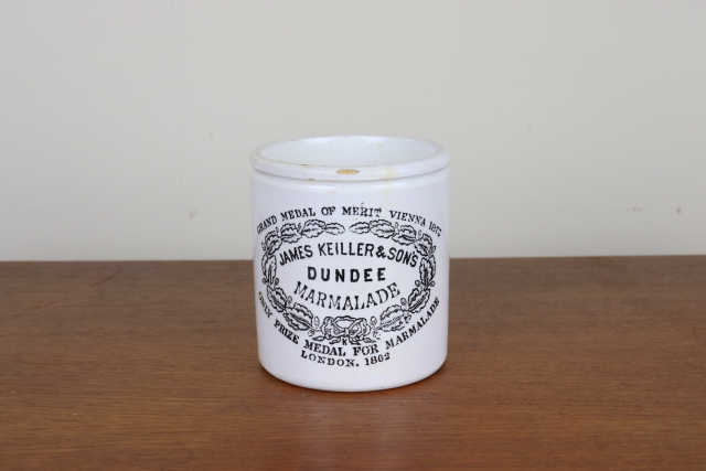 イギリス　アンティーク　マーマレードジャー　陶器　ポット
