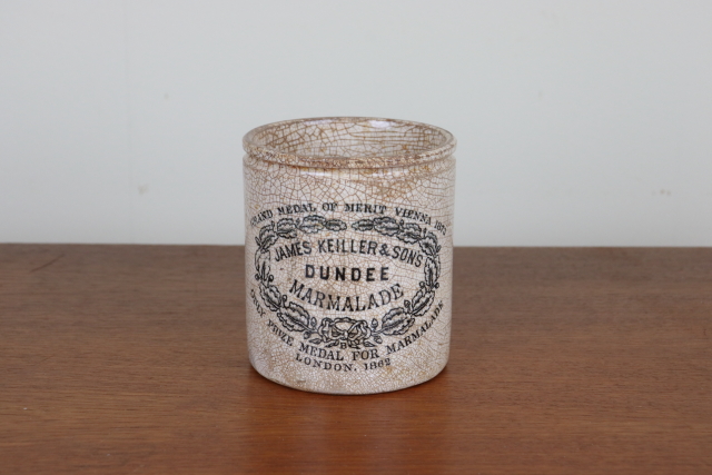 イギリス　アンティーク　マーマレードジャー　陶器　ポット