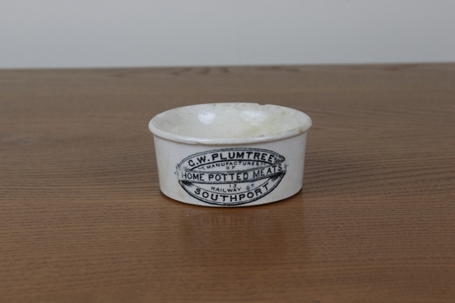 イギリス　アンティーク　ミートポット　ミートジャー　トレイ　陶器