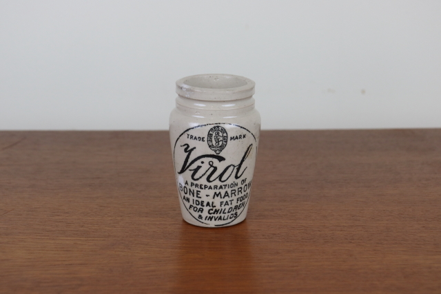 イギリス　アンティーク　ボトル　陶器　ヴァイロール　virol