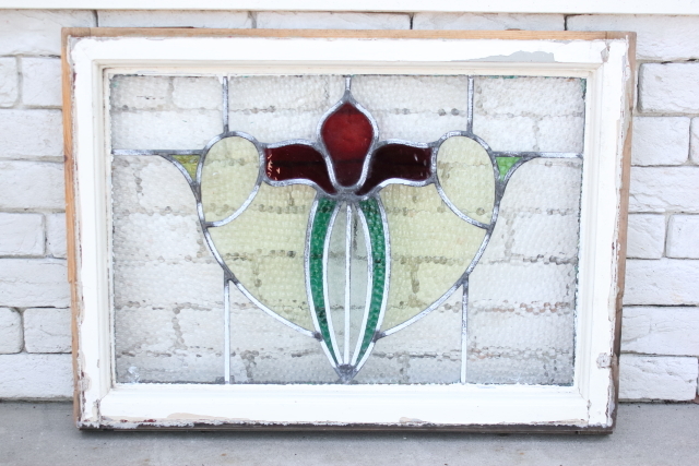 イギリス　アンティーク　ステンドグラス