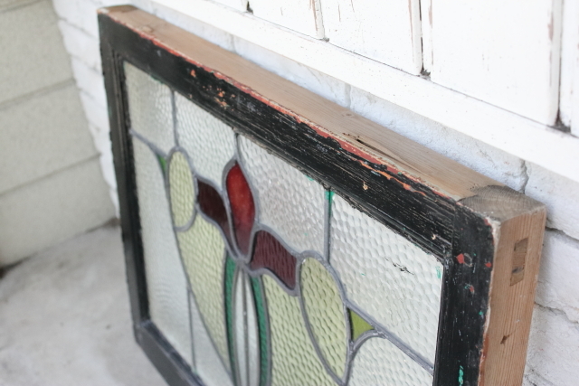 イギリス　アンティーク　ステンドグラス