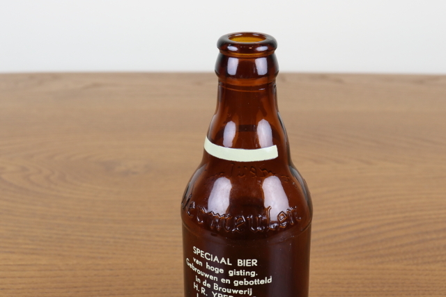 ベルギー アンティーク YPRA ビール瓶 ガラス エンボス 花瓶