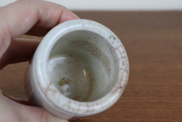 イギリス　アンティーク　フィッシュミートポット　陶器　花瓶　小物入れ　ペン立て　カトラリー立て