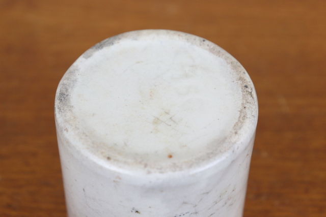 イギリス　アンティーク　フィッシュミートポット　陶器　花瓶　小物入れ　ペン立て　カトラリー立て　