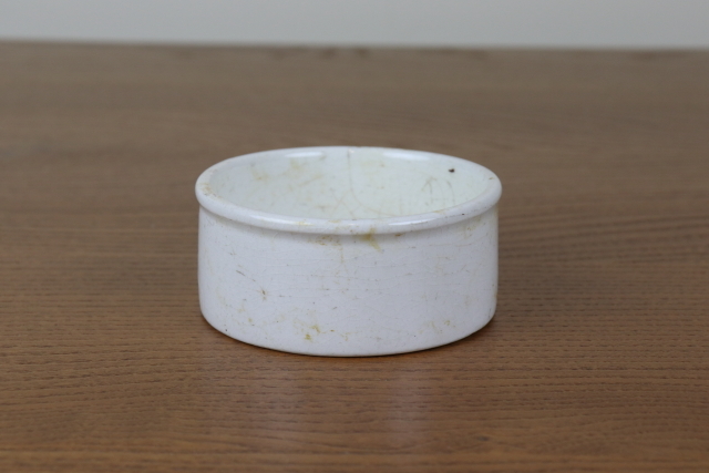 Rare Antique Victorian White Ironstone Paste or Potted Meat