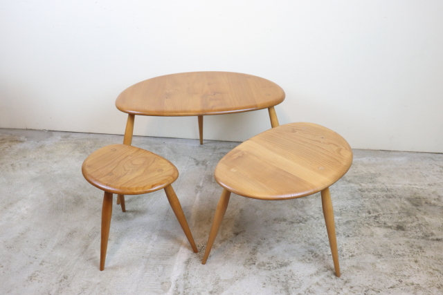 ercol アーコール　ネストテーブル　コーヒーテーブル　サイドテーブル　ヴィンテージ　イギリス