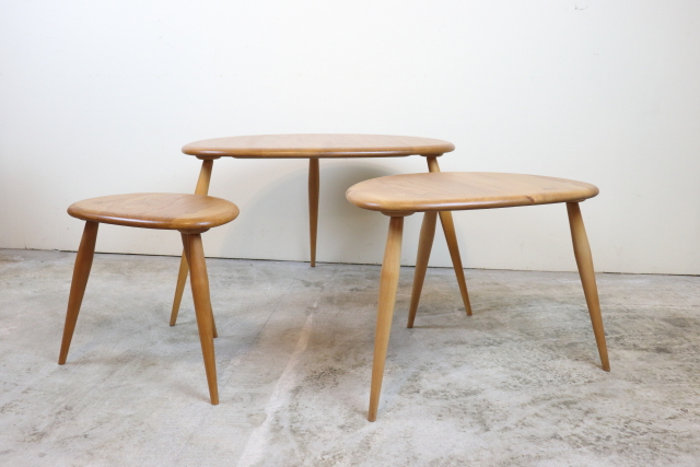 ercol アーコール　ネストテーブル　コーヒーテーブル　サイドテーブル　ヴィンテージ　イギリス