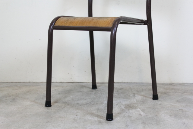 フランス　スクールチェア　スタッキングチェア　パイプ