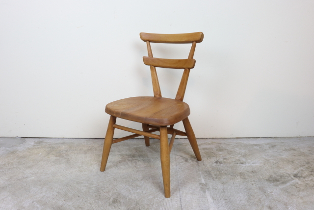 ercol　アーコール　ホワイトドット　スタッキングチェア　ヴィンテージ　チャイルドチェア　レア　イギリス