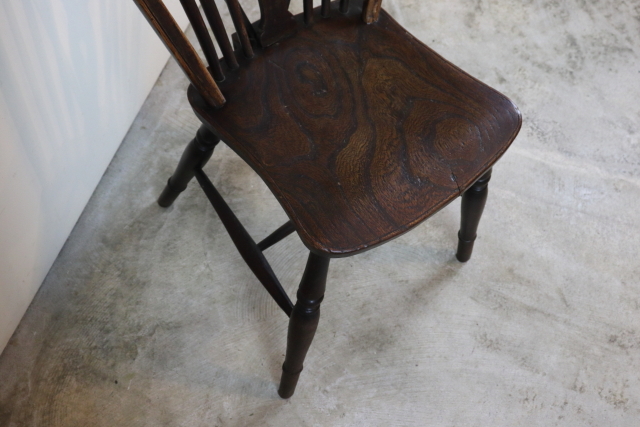 イギリス　アンティーク　ホイルバックチェア　ウィンザーチェア　ダイニングチェア