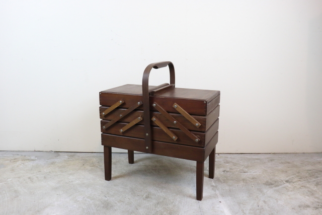 イギリス　ヴィンテージ　ソーイングボックス　アンティーク