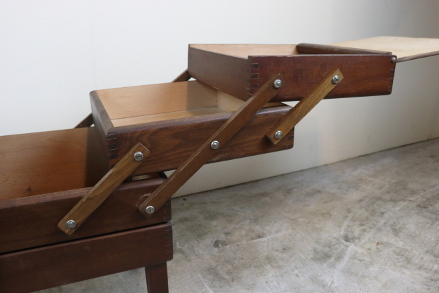 イギリス　ヴィンテージ　ソーイングボックス　アンティーク