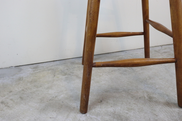 イギリス　ヴィンテージ　ハイスツール　木製