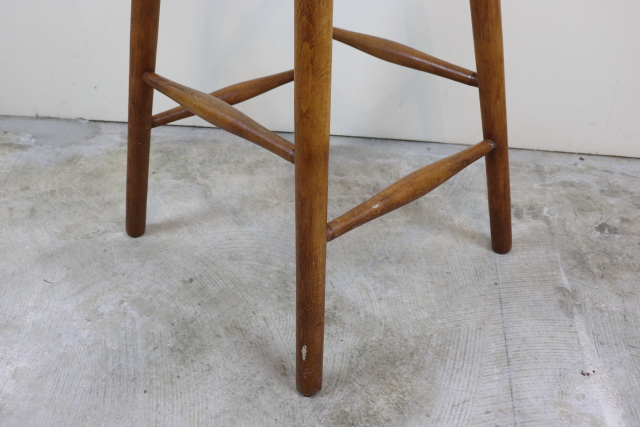 イギリス　ヴィンテージ　ハイスツール　木製