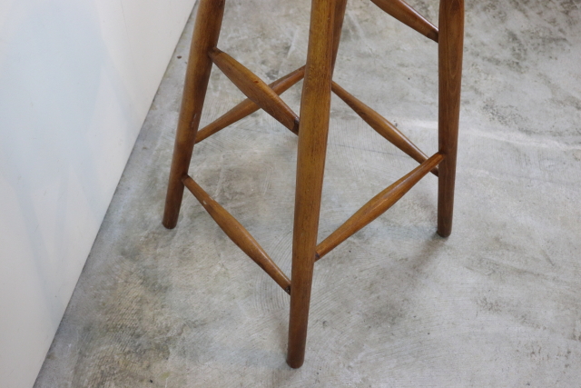 イギリス　ヴィンテージ　ハイスツール　木製