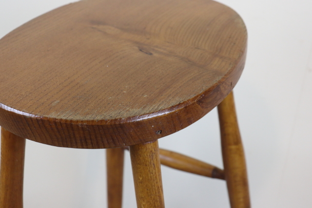 イギリス　ヴィンテージ　ハイスツール　木製