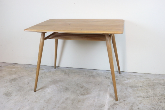 アーコール　ercol　ラック付テーブル　ダイニングテーブル　ブレックファストテーブル　ヴィンテージ