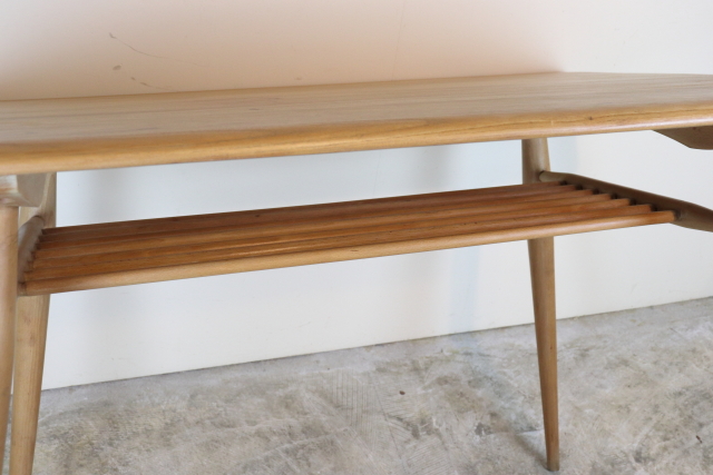 アーコール　ercol　ラック付テーブル　ダイニングテーブル　ブレックファストテーブル　ヴィンテージ