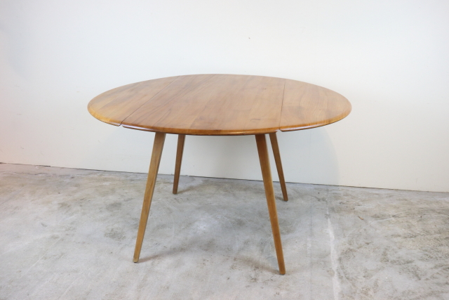 ercol　アーコール　ダイニングテーブル　バタフライテーブル　ラウンド　ヴィンテージ　イギリス