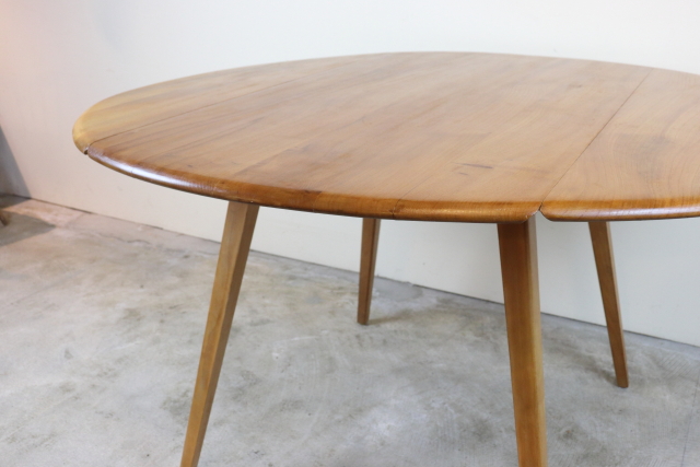 ercol　アーコール　ダイニングテーブル　バタフライテーブル　ラウンド　ヴィンテージ　イギリス