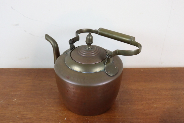 イギリス　アンティーク　コッパーケトル　やかん　銅製　インテリア