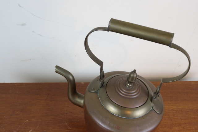 イギリス　アンティーク　コッパーケトル　やかん　銅製　インテリア