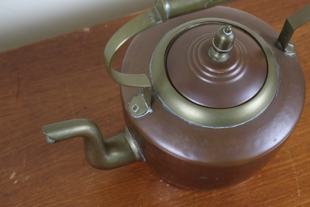 イギリス　アンティーク　コッパーケトル　やかん　銅製　インテリア